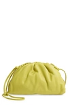 Bottega Veneta The Mini Pouch Leather Clutch In Kiwi-gold