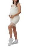 Stowaway Collection Shadow Dot Maternity Sheath Dress In Ivory