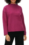 Eileen Fisher Boiled Wool Blend Box Top In Cerse