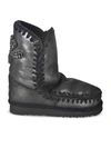 MOU ESKIMO ANKLE BOOTS 24 IN BLACK LAMÈ