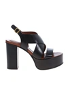 SEE BY CHLOÉ CAPURSO SANDALS IN BLACK