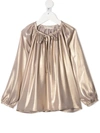 ANJA SCHWERBROCK SEFINA METALLIC-EFFECT BLOUSE