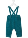 Zhoe & Tobiah Elasticated Waist Dungarees In Blue