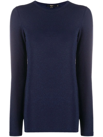 Seventy Plain Long-sleeve Marl Jumper In Blue