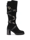 STEFFEN SCHRAUT BUCKLED CHUNKY-HEEL BOOTS