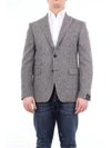 TAGLIATORE TAGLIATORE MEN'S GREY/BLACK WOOL BLAZER,1FNA22D44UIG036GRIGIOENER 48