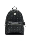 Mcm Women's Small Stark Visetos Backpack In Black