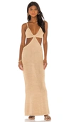 Cult Gaia Serita Cutout-waist Metallic Cocktail Dress In Sand