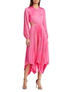 A.l.c Naples Cutout Pleated Midi Dress In Grapefruit