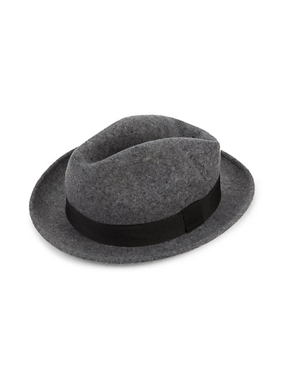 Saks Fifth Avenue Wool Felt Fedora In Grey