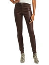 L'agence Marguerite Coated High Waist Skinny Jeans In Redstone