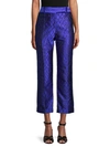 HAIDER ACKERMANN TEXTURED SILK-BLEND CROPPED PANTS,0400097859069