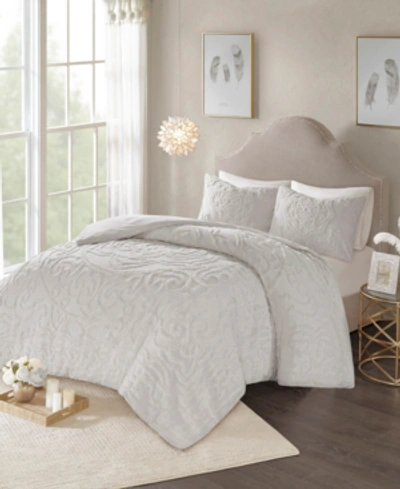 Madison Park Laetitia Medallion 3-pc. Duvet Cover Set, King/california King Bedding In Grey