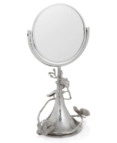 Michael Aram White Orchid Vanity Mirror In Silver