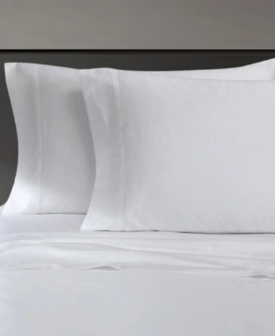 VERA WANG SOLID 800 THREAD COUNT COTTON SATEEN 4 PIECE SHEET SET, QUEEN