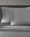 Vera Wang Solid 800 Thread Count Cotton Sateen 4 Piece Sheet Set, Queen In Steel Gray