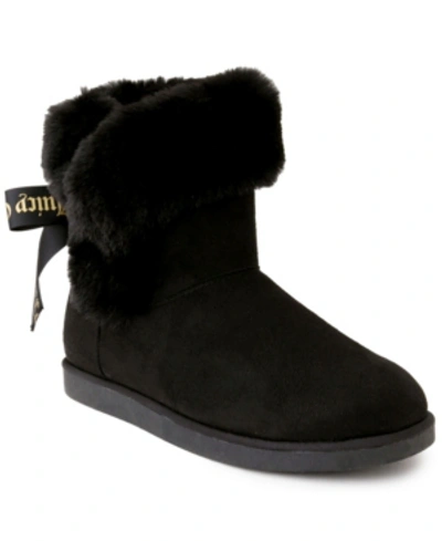 Juicy Couture Keeper Womens Round Toe Cold Weather Winter & Snow Boots In Black
