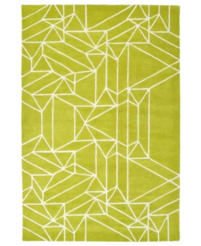 Kaleen Origami Org04-96 Lime Green 2' X 3' Area Rug