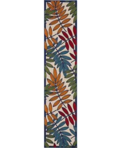 Nourison Aloha Alh18 Multi 2'3" X 10' Runner Rug