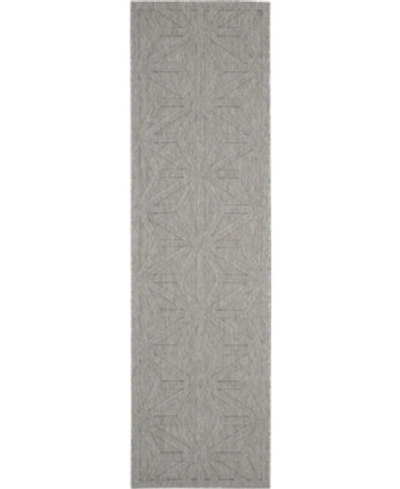 Nourison Cozumel Czm01 Silver 2'2" X 7'6" Runner Rug