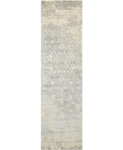 Nourison Luminance Lum10 Silver 2'3" X 8' Runner Rug