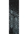 Nourison Opaline Opa06 Midnight 2'3" X 8' Runner Rug In Midnight