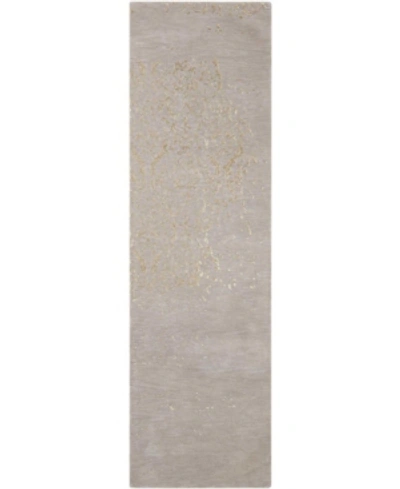 Nourison Opaline Opa08 Silver 2'3" X 8' Runner Rug