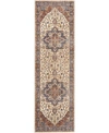 Nourison Lagos Lag01 Cream 2'3" X 7'6" Runner Rug In Cream