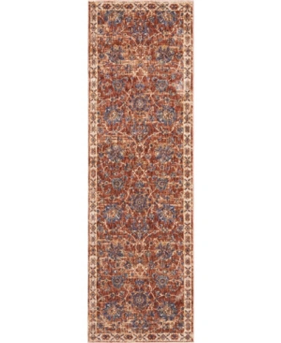 Nourison Lagos Lag02 Brick 2'3" X 7'6" Runner Rug