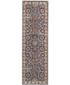 Nourison Lagos Lag04 Blue 2'3" X 7'6" Runner Rug In Blue
