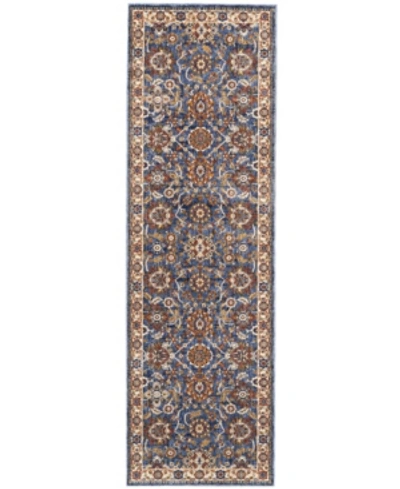 Nourison Lagos Lag04 Blue 2'3" X 7'6" Runner Rug