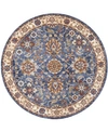 Nourison Lagos Lag04 Blue 5' Round Rug In Blue