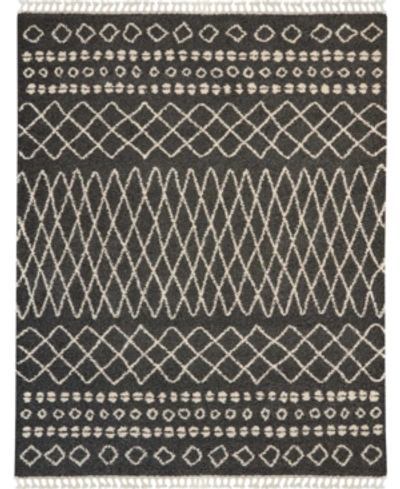 Nourison Closeout!  Home Moroccan Shag Mrs02 Charcoal 7'10" X 10'6" Area Rug
