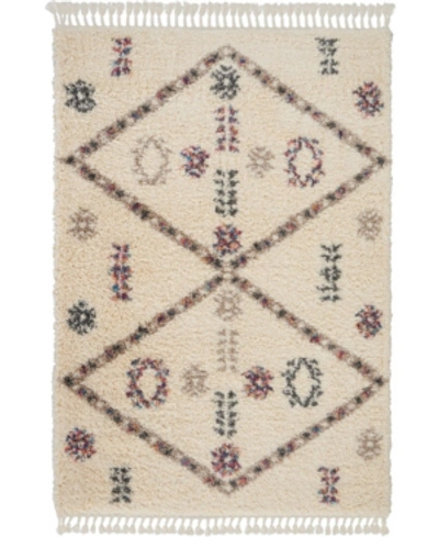 Nourison Denmark Shag Dnk01 Ivory 4' X 6'3" Area Rug