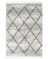 Nourison Oslo Shag Osl01 Silver 4' X 6' Area Rug In Silver