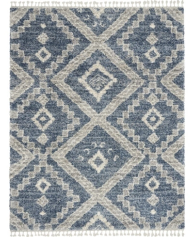 Nourison Oslo Shag Osl02 Denim 7'10" X 10'6" Area Rug