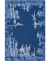 Nourison Symmetry Smm02 Navy 3'9" X 5'9" Area Rug In Navy