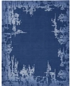 Nourison Symmetry Smm02 Navy 7'9" X 9'9" Area Rug In Navy