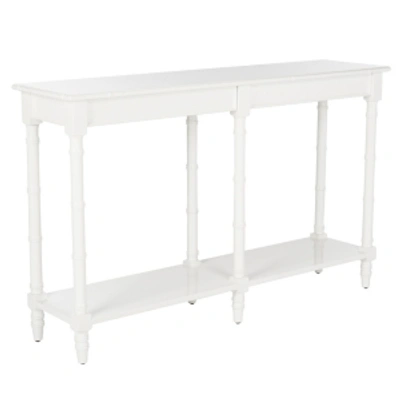 Safavieh Noam Modern Coastal Bamboo Console Table In White