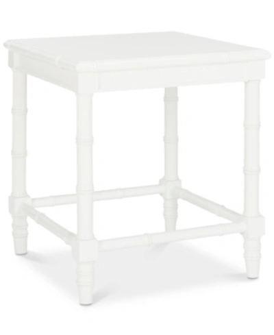 Safavieh Liviah Modern Coastal Bamboo Accent Table In Distressed White