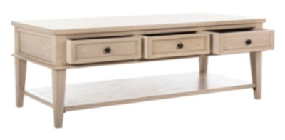Safavieh Manelin Coffee Table With Storage Drawers In White