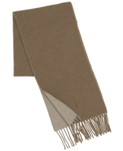 Polo Ralph Lauren Men's Classic 2-in-1 Reversible Scarf In Nutmeg,brown Hthr