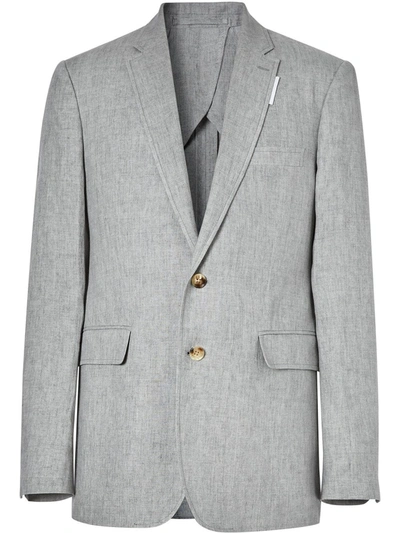 Burberry Slim Fit Tailored Blazer In Grey