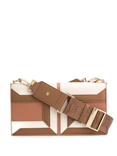 Elisabetta Franchi Logo-panelled Cross-body Bag In Brown