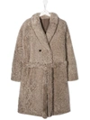 BRUNELLO CUCINELLI TEEN SHEARLING TRENCH COAT