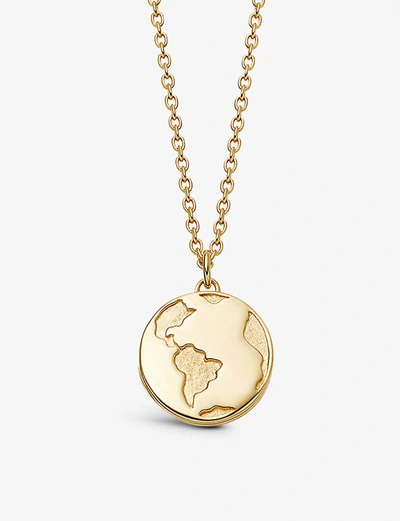Astley Clarke Biography Earth 18ct Yellow Gold-plated Vermeil Sterling Silver Locket Necklace