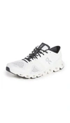 On Cloud X Rubber-trimmed Mesh Running Sneakers In White/black