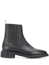 Thom Browne Black Crepe Sole Chelsea Boots In Black