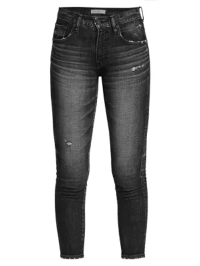 Moussy Vintage Prichard Mid-rise Skinny Jeans In Black