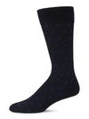 Marcoliani Polka Dot Modal Socks In Navy